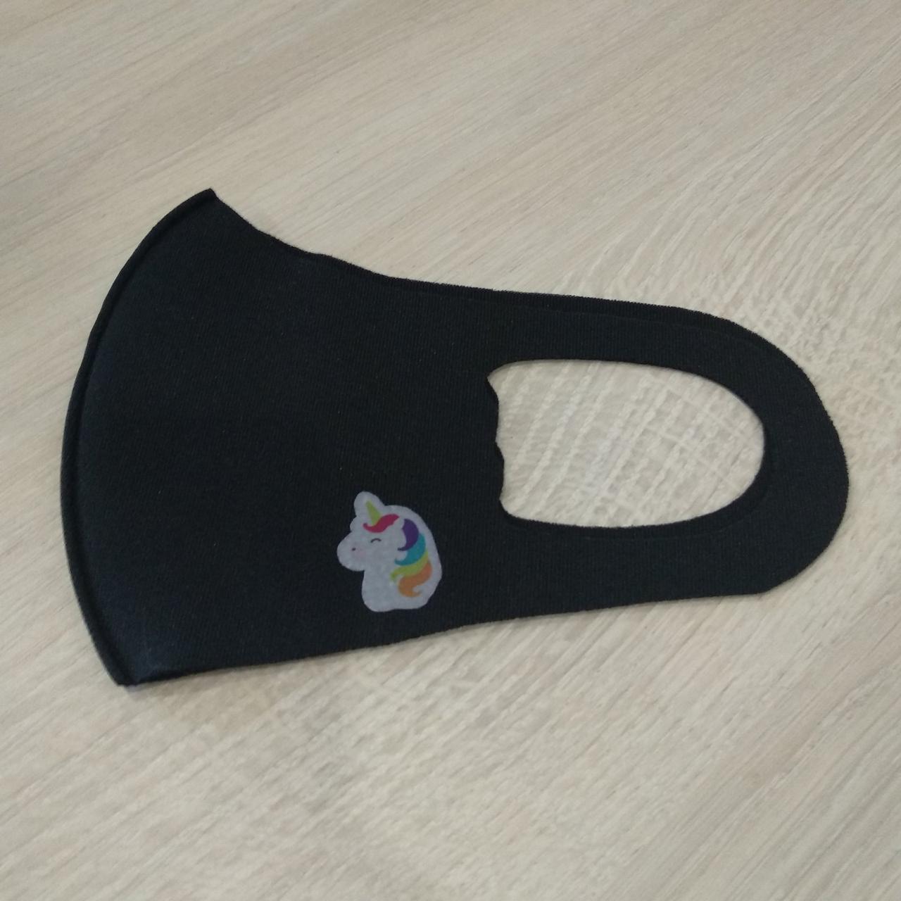 Маска на обличчя Дитяча Пітта Black Маленький одноріг