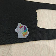 Маска на обличчя Дитяча Пітта Black Маленький одноріг, фото 2