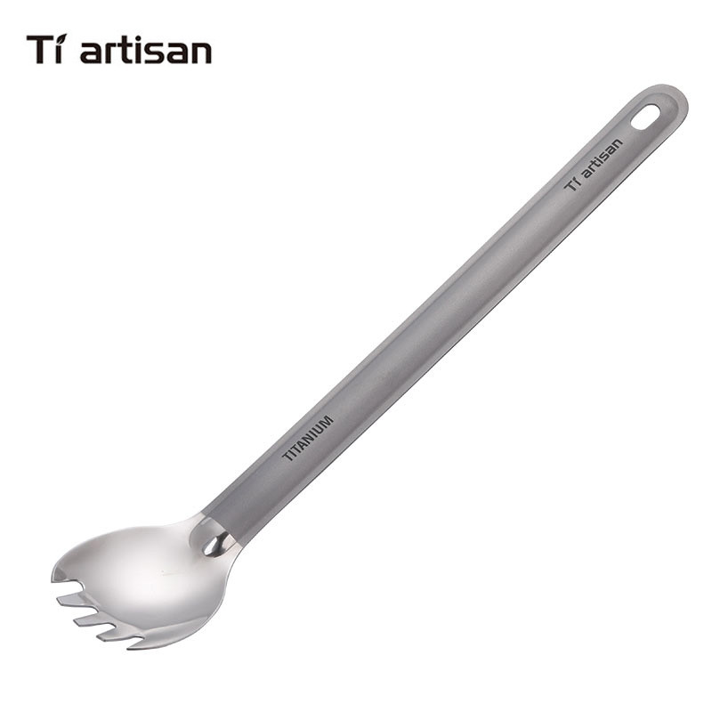 Титанова ложка з довгою ручкою Tiartisan 215 мм.