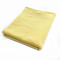 Плед вязаный cotton Ohaina 160х130 Light Yellow