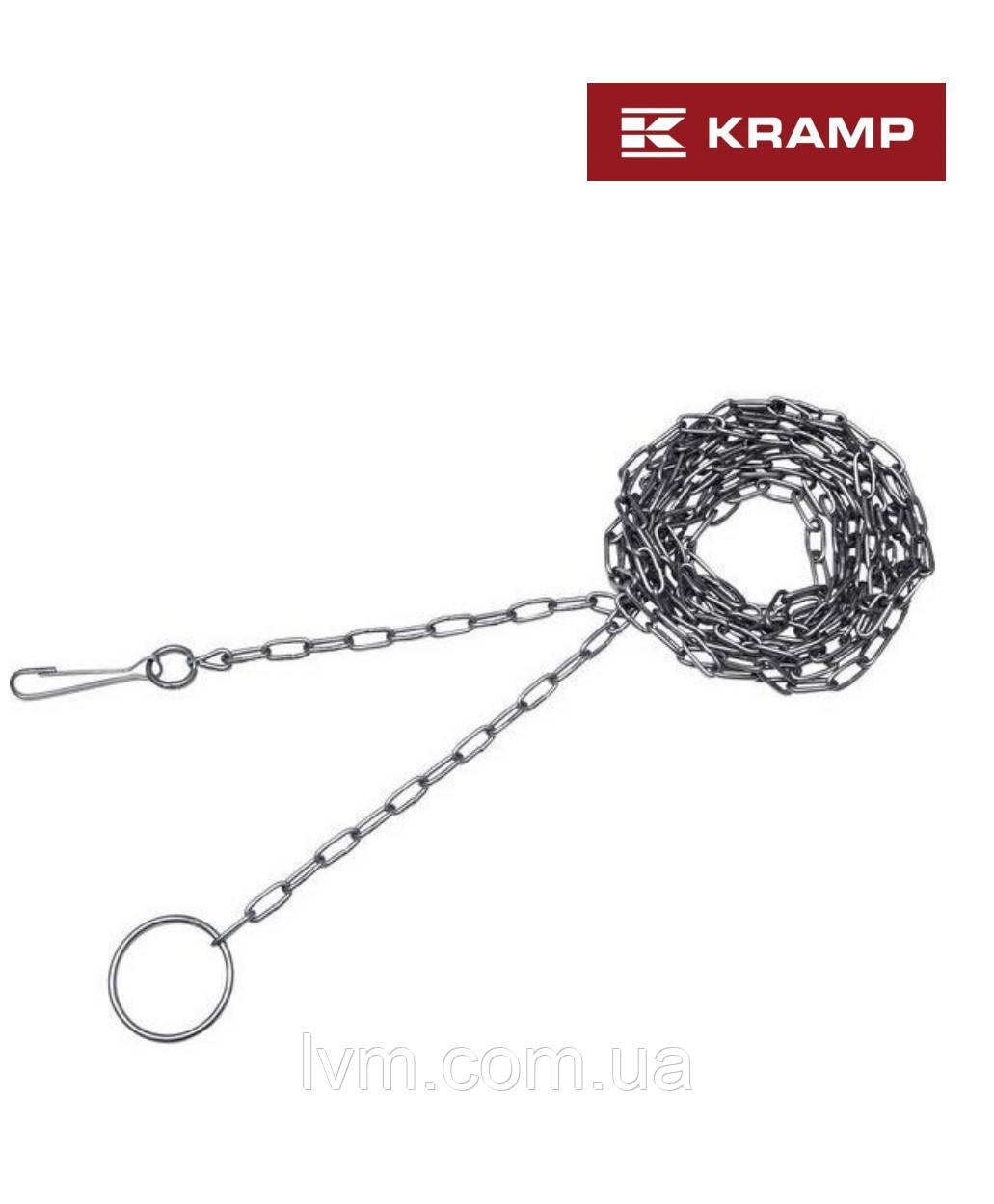 Цепь для пастбища Ø 5мм*7м, с кольцом и карабином (черная сталь) KRAMP - фото 1 - id-p1193162081