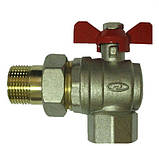 Кран кульовий кутовий з американкою 3/4", фото 2