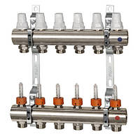 Коллектор отопления с расходомерами 1" х 4 выхода ICMA(Икма)