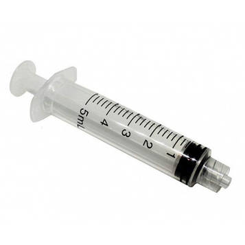 Шприц Medicare 5 мл 3-компонентний, голка ЛУЕР ЛОК 0,7х 38 мм