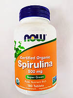 Now Foods, натуральна спіруліна, 500 мг, 180 рослинних капсул