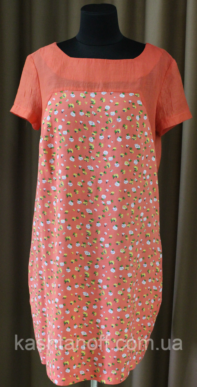 Сукня рожевого кольору у квітковий принт, фото 1