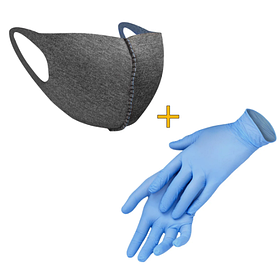 Маска-піта XoKo з фіксакцією Сіра розмір XS+Перчатки в подарунок