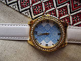 Годинник кварцовий Вишиванка 2 білий ремінець опт, фото 3