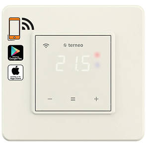 Терморегулятор terneo sx з Wi-Fi, слонова кістка, фото 1