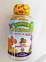 KAL, Dinosaurs, MultiSaurus, Vitamins & Minerals, Berry, Grape & Orange, 90 Chewables