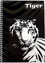 Блокнот А5, бічна пружина, 50 листів офсет, клітка, крейдована обкладинка м'яка "Серія Оксамит" Ц355075У KNZ, фото 2