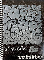 Блокнот А5, бічна пружина, 50 листів офсет, клітка, крейдована обкладинка м'яка "Серія Оксамит" Ц355075У KNZ, фото 5