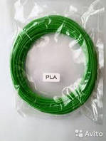 Нить PLA пластика для 3Д ручки 10м, стержень для 3D ручки зеленый