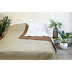 Покривало стеганое двостороннє "Дует"210х220 см капучіно, фото 2