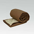 Покривало стеганое двостороннє "Дует"210х220 см капучіно, фото 3