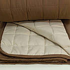 Покривало стеганое двостороннє "Дует"210х220 см капучіно, фото 4