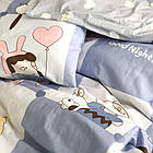 Комплект постільної білизни підлітковий сатин Viluta полуторний комплект, фото 5