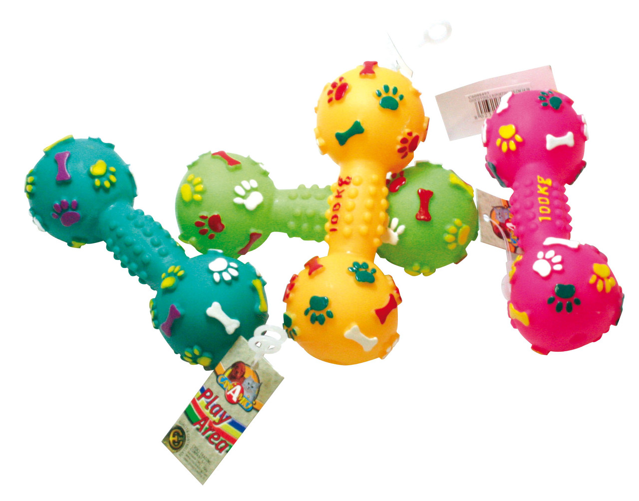 Іграшка для собак гантеля з пищалкою 14,5 см Croci в асортименті, фото 1