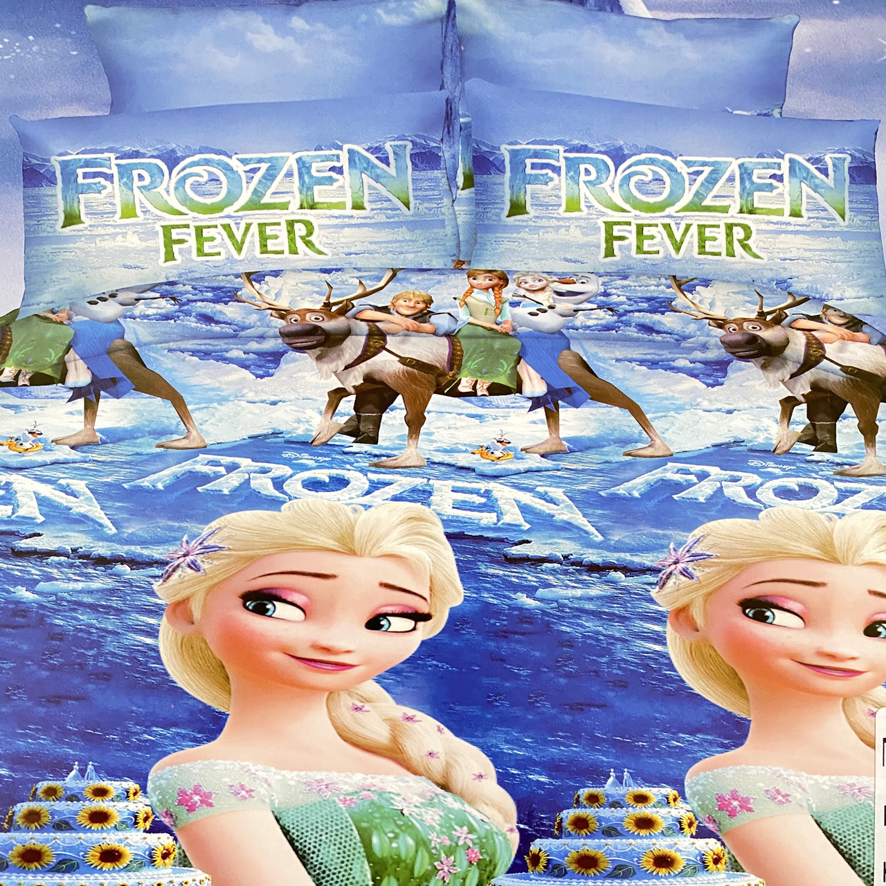 Дитяча постільна білизна. Холодне серце Frozen fever. Полуторний Фланель