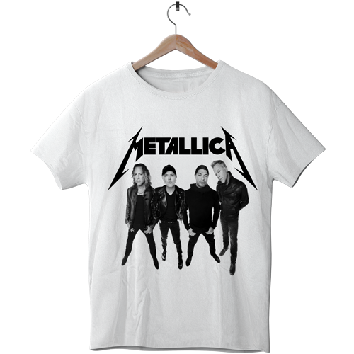 Футболка чоловіча біла Metallica
