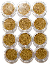 Набір бульонок для нігтів Skywei 12шт*1уп золоті