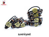 Модные кожаные браслеты со знаком зодиака на застежке