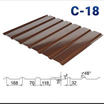 Профнастил С-18 0,43 (RAL 1015 — бежевий) Китай, фото 2