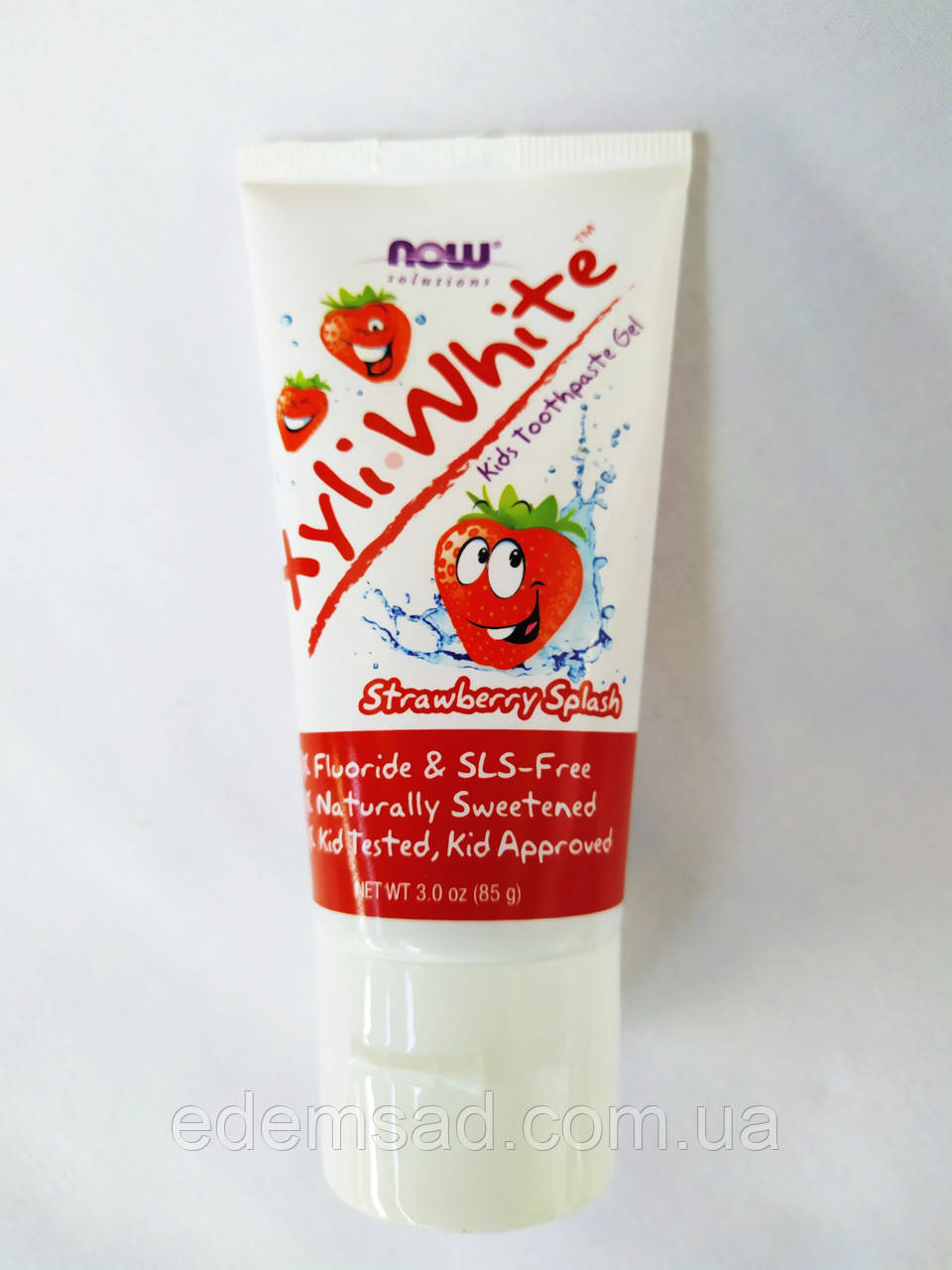 Now Foods, Xyli White, Зубна паста-гель для дітей, "Полуничний смак", (85 г)