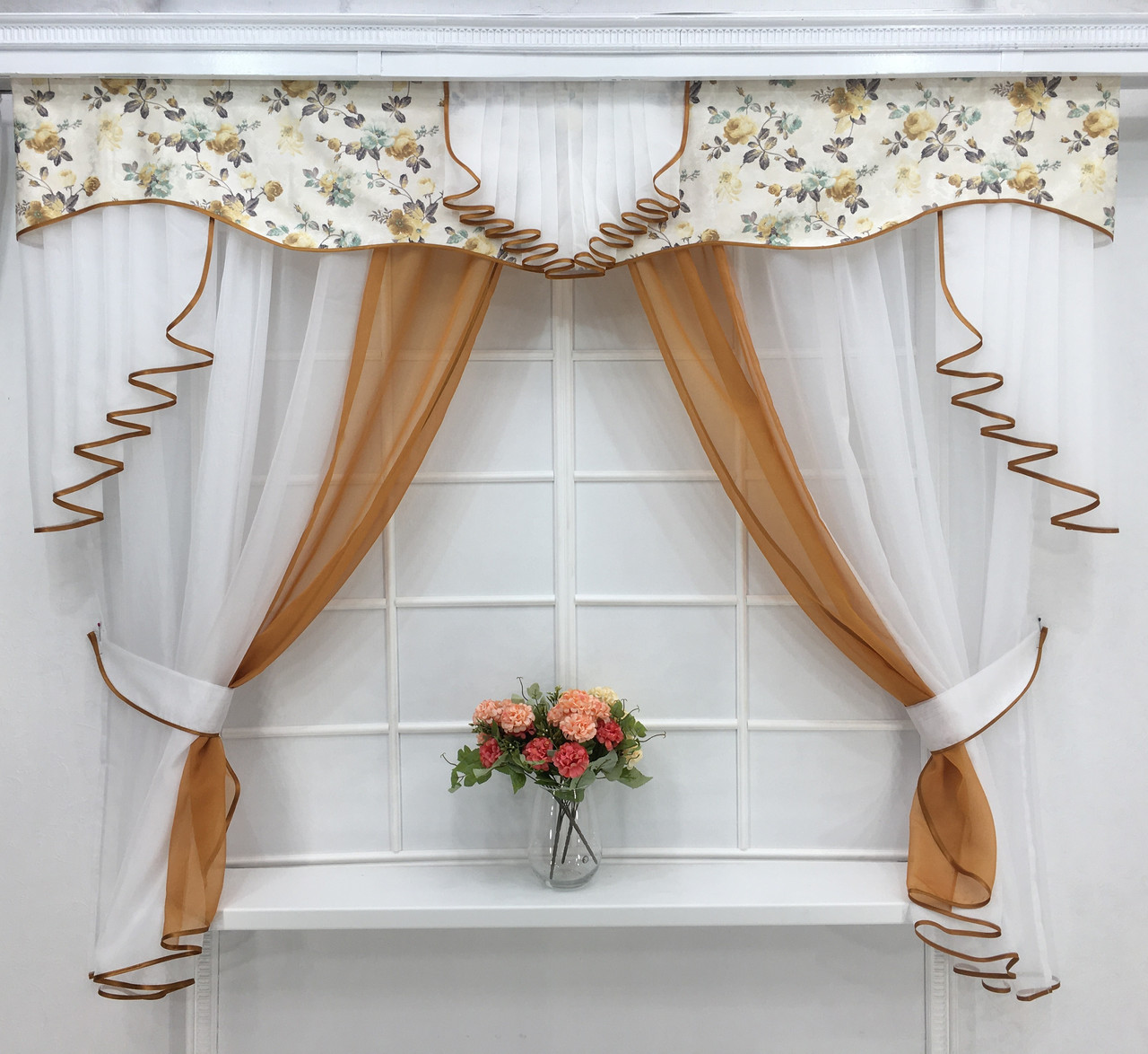 Кухонний набір штор "Сідней" Коричневий