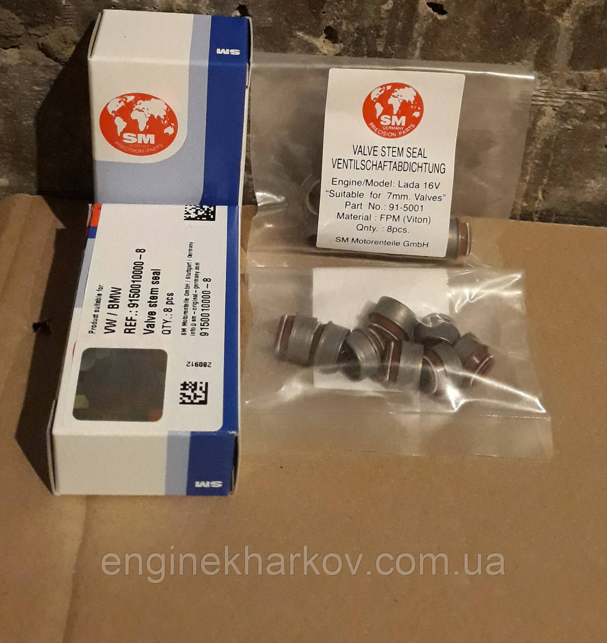 Сальники клапанов ВАЗ 2110,2111,2112,Приора,Калина SM 16 шт. к-т ...