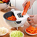 Терка Basket Vegetable Cutte овочерізка слайсер з контейнером багатофункціональна з насадками і овочечисткою, фото 3