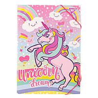 Папка для труда YES картонная A4 "Unicorn"