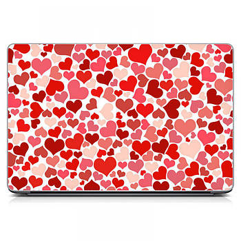 Наклейка на ноутбук захисна 15.6"-13.3" Sweet Heart Матова, подарунок для дівчини, подарунок сестрі 380х250 мм