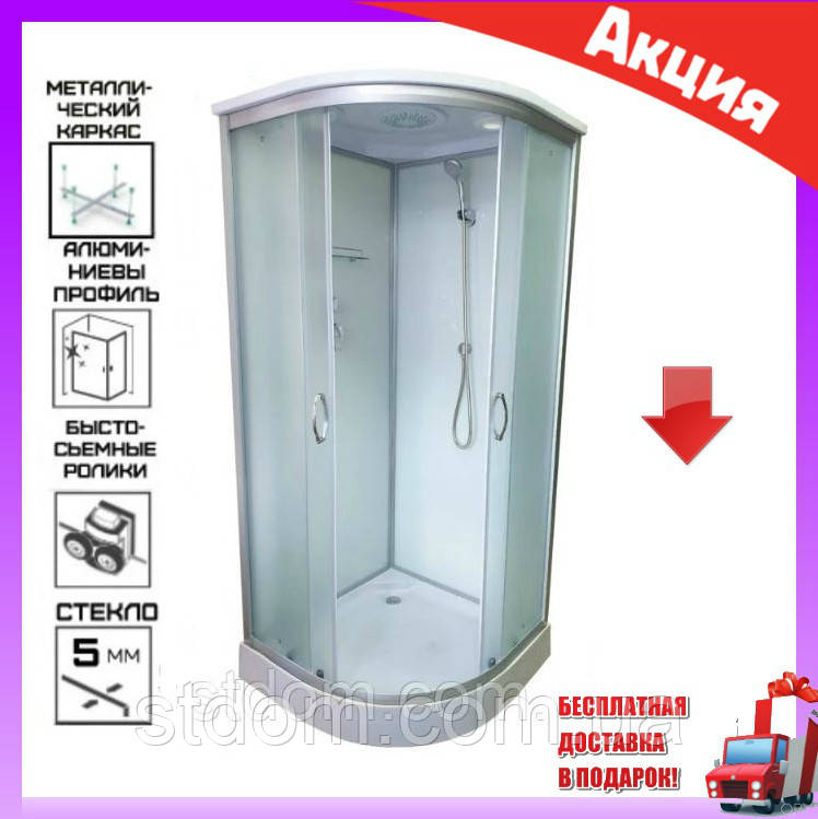 Гідромасажний бокс 80x80x215  см без електроніки Atlantis AKL 1325P-T (XL) ECO