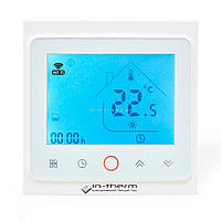 Програмований терморегулятор із WiFi для системи теплої підлоги In-Therm PWT002 Білий