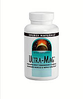 Комплекс з магнієм Ultra-Mag для дорослих у таблетках, Source Naturals, 120 таблеток