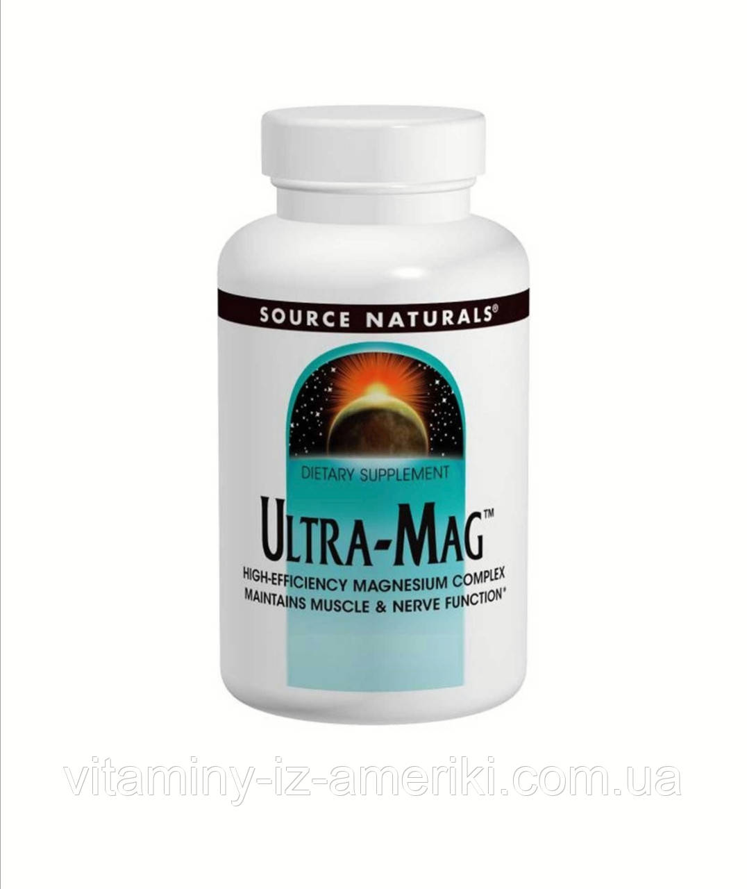 Комплекс з магнієм Ultra-Mag для дорослих у таблетках, Source Naturals, 120 таблеток