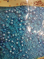 Посипка кондитерська суміш Коктейль блакитний 80 грам