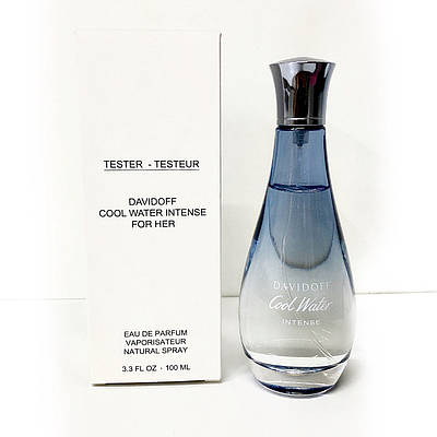 Жіночі парфуми Davidoff Cool Water Intense For Her 100мл оригінальний тестер, літній квітково-фруктовий аромат