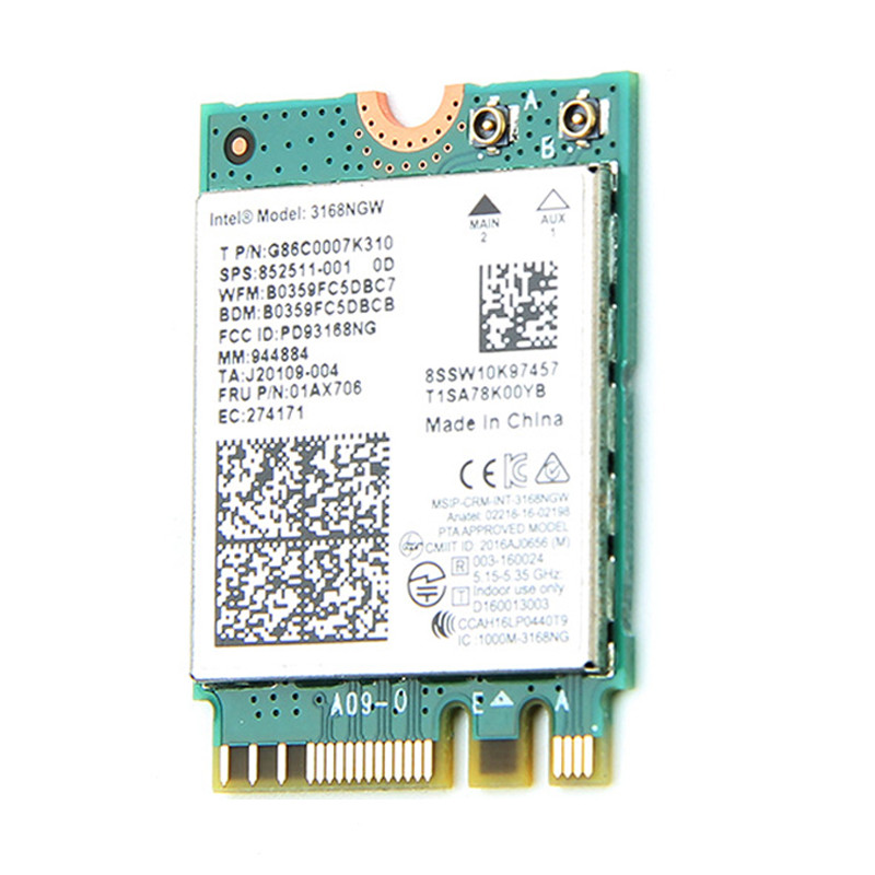 Wi-fi+BT модуль M.2 для HP! Intel 3168ngw (852511-001)
