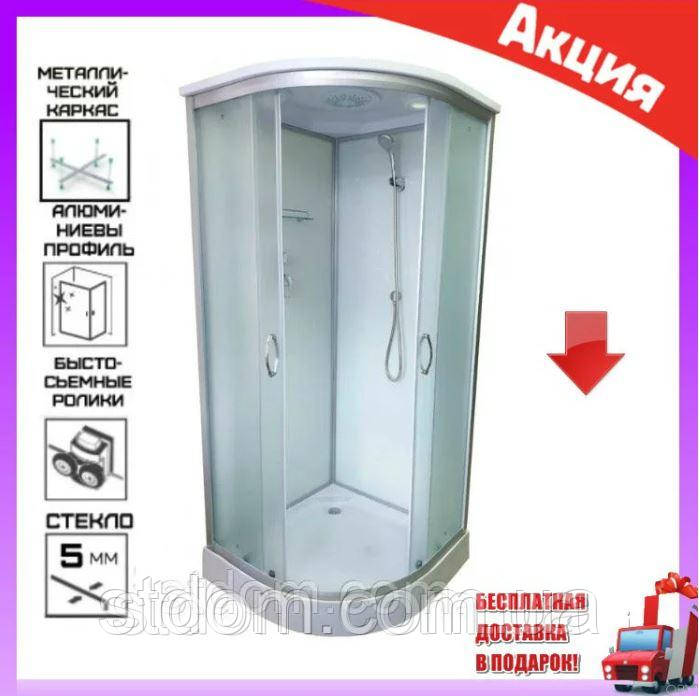 Душова кабіна на дрібному піддоні 100*100 см Atlantis AKL-100P-T ECO (XL)