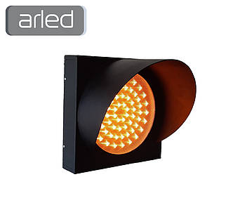 Світлофор світлодіодний сигнальний, жовтий миготливий, New Pharos, 120мм/220В