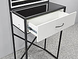 Стіл для візажу з ящиком без підсвітки 1000*350*1900 Kompred, фото 6