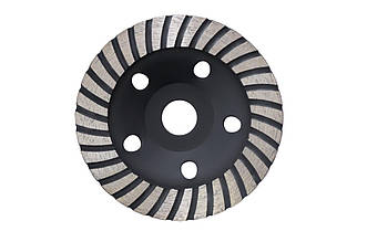 Чашка алмазна Рамболд 125 мм Т-Ч, 22.2 мм, для шліфування бетону і каменю, чорна, турбо