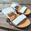 Белые босоножки шлепки тапки женские сандалии на резинке білі босоніжки шльопанці тапки сандалі, фото 6