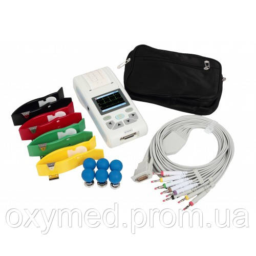Електрокардіограф ECG100G (1/3 канальний), з сенсорним екраном, сумка в подарунок