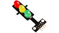 Модуль светодиодный светофор красный желтый зеленый traffic light 5в led color (15954)