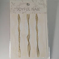 Стрічка 3D JoyFul Nail біло-золота