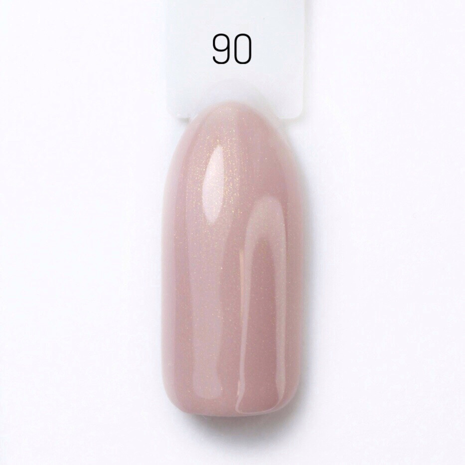 Гель-лак для нігтів Bravo №90 Перламутровий бежевий Pearlescent beige 10мл