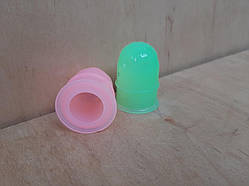 Банка силіконова для вакуумного масажу (для обличчя,шиї,для дітей,безболісна ) 4*3см